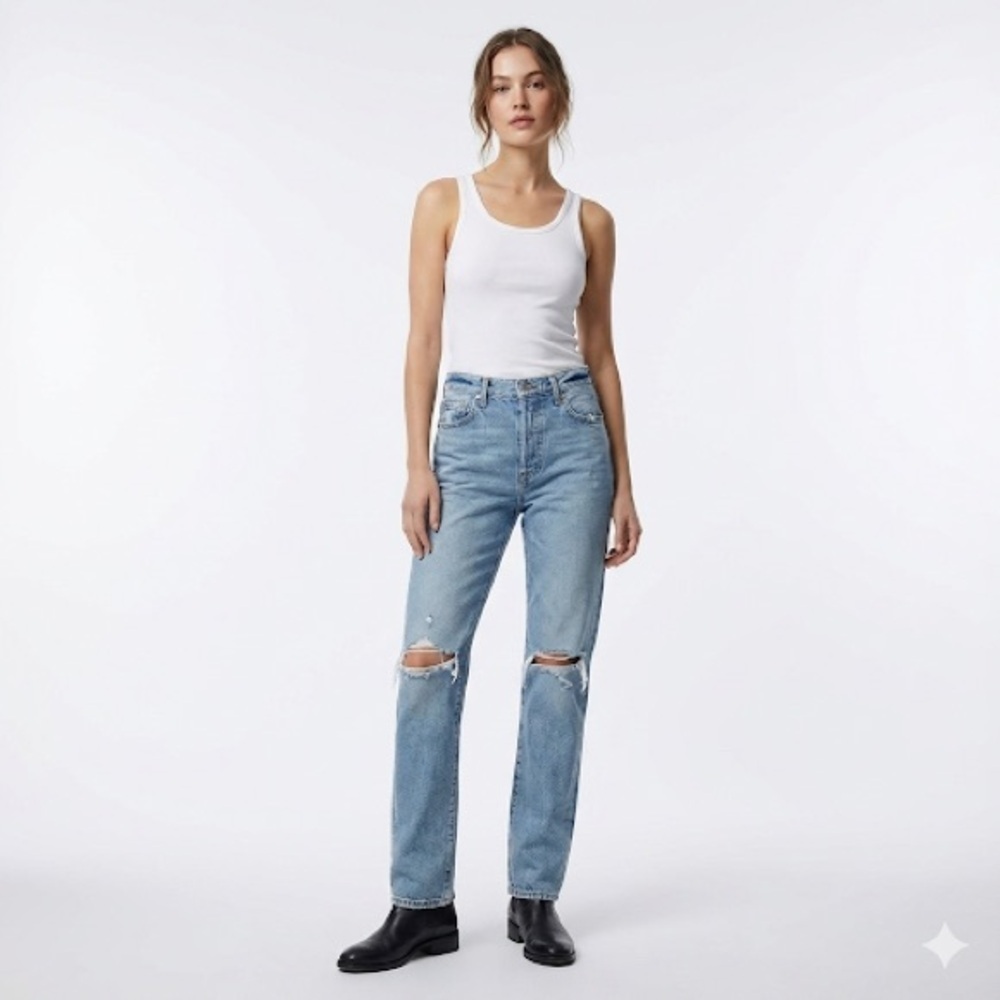 Citizens of Humanity designer jeans Emerson straight leg distressed 32
